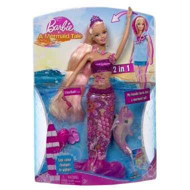 Less packaging Barbie mermaid Tale Mattel Steve Fireman Brett Cambria