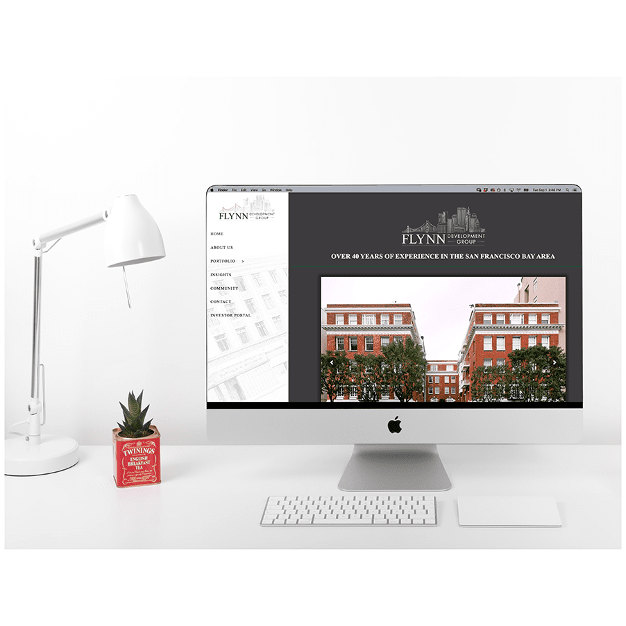 Real estate investment website for laptop