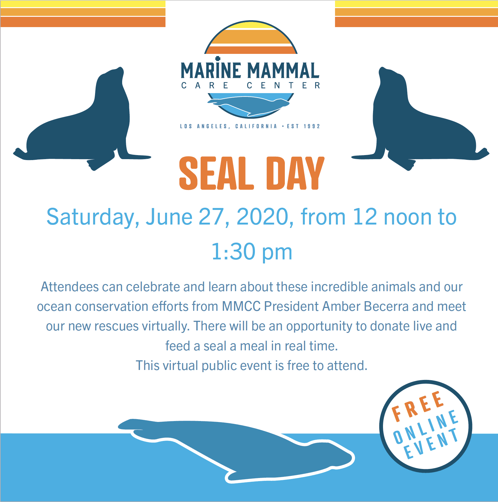 Marine Mammal Care Center social media post