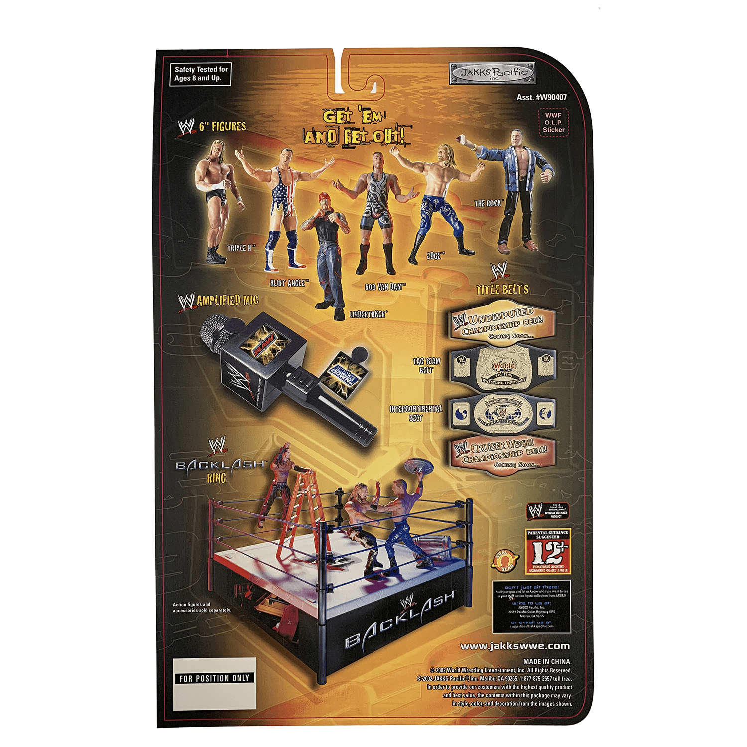 JAKKS WWE Backlash packaging back panel
